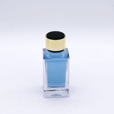 square cylindrical transparent elegant empty glass perfume bottles for sale 