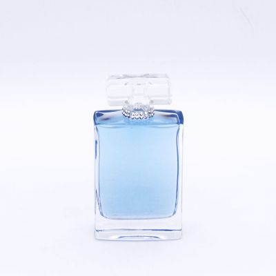 square 50ml transparent high quality smooth empty glass perfume bottles 