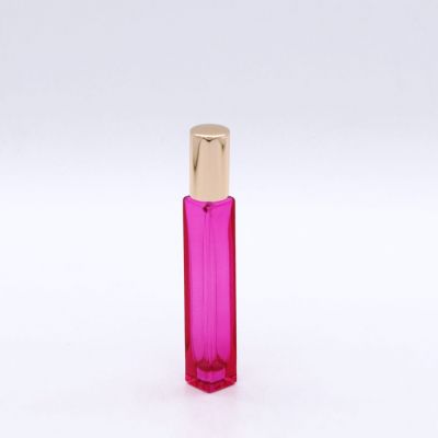 round cylindrical with color painting fancy empty perfume glass bottles 