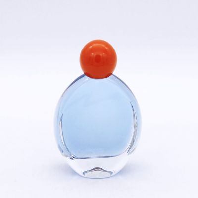 oblate round elegant 100ml high quality custom perfume glass bottles for sale