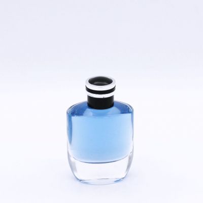 oblate elliptical elegant 100ml high quality empty glass bottles perfumes 