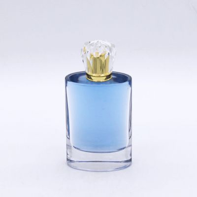 oblate elliptical elegant 100ml high quality empty perfume glass bottles 