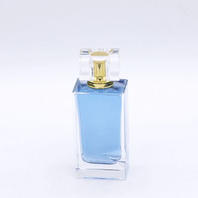 rectangle square exquisite 100ml high quality glass perfume bottles wholesale 