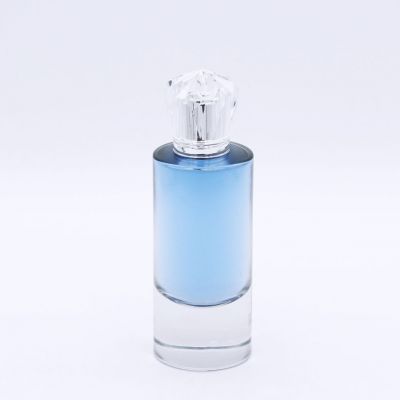 round cylindrical 100ml high quality elegant custom glass bottles perfumes 