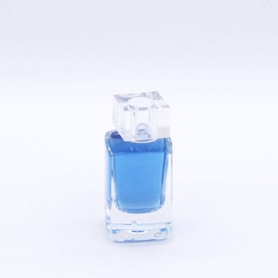 square transparent 50ml elegant perfumes smooth glass bottles for sale 