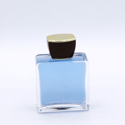 square rectangle 100ml custom transparent high quality perfume glass bottles