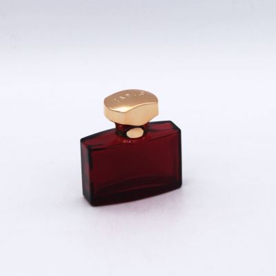 oblate rectangle high quality colorful 50ml wholesale glass perfume bottles 