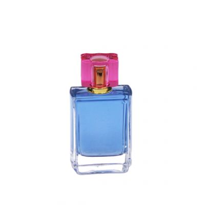 square rectangle transparent 100ml high quality irregular perfume bottles 
