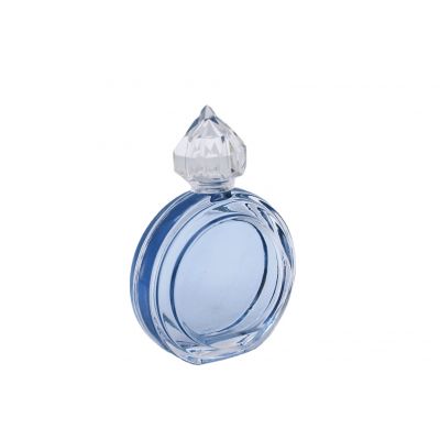 fancy high quality exquisite oblate glass 100ml empty perfume spray bottle 