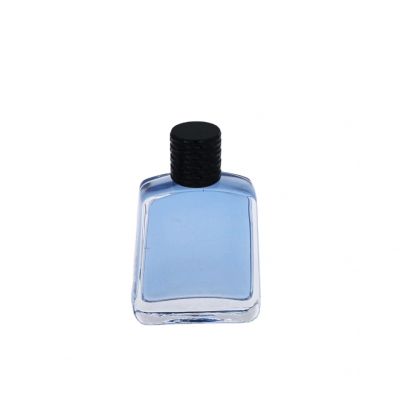 transparent trapezoidal elegant high quality wholesale glass perfume bottles 