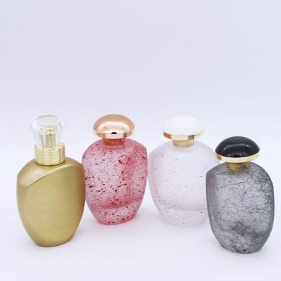 fancy colorful painting high quality 100ml empty perfumes bottles for sale 