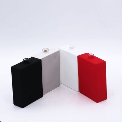 colorful rectangle exquisite offset painting empty glass perfume bottles 