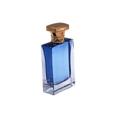 transparent 50ml square high quality custom empty glass perfume bottle 