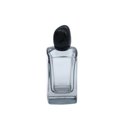 elegant custom black transparent painting empty glass perfume bottle