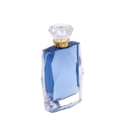 custom fancy rectangle with irregular surface 100ml glass perfume bottle 