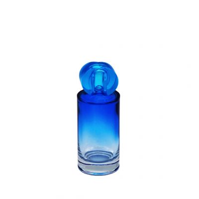 custom gradual coating blue perfume empty luxury cosmetic 100ml glass bottle