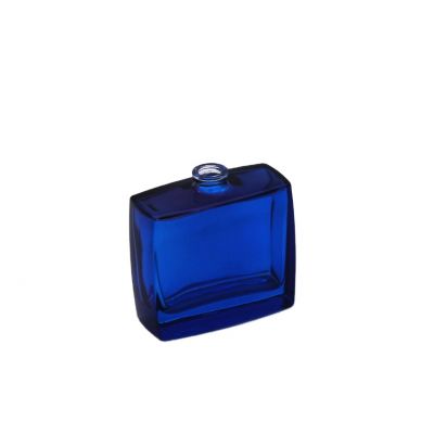 supplier design 50ml blue luxury glass empty perfume bottles for cosmetics 