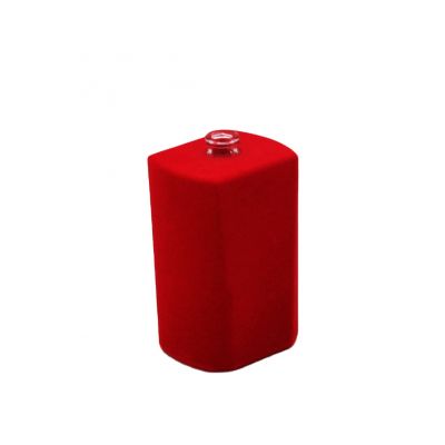 design new empty luxury red velvet painting cosmetic perfume bottle 100ml glass 