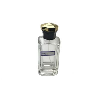 hot sale 100ml clear glass square glass perfume bottle 