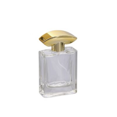 fancy 50ml square shape clear spray glass perfume bottle 