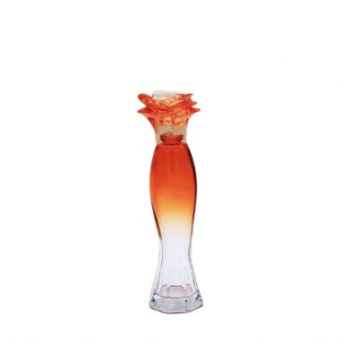 customized luxury flower shaped cosmetic clear glass 30 ml perfume bottle spray 