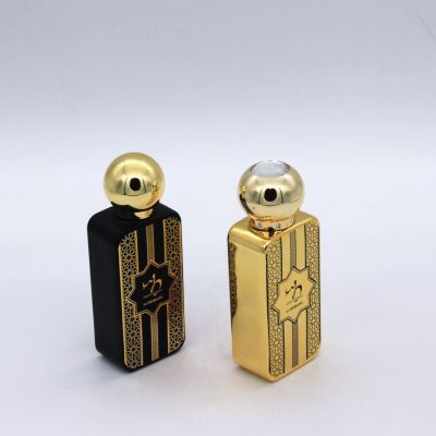 50ml Arab gold square glass luxury perfume bottle 
