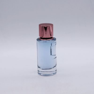 50ml cylinder shape clear glass empty perfume spray bottle glass 