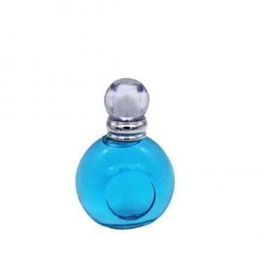 customizable round shaped cosmetic packaging clear china perfume glass spray bottle 100ml 