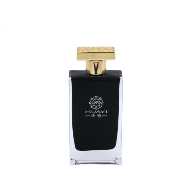 painting coating inside black empty cosmetic packaging perfume glass bottle 100ml 