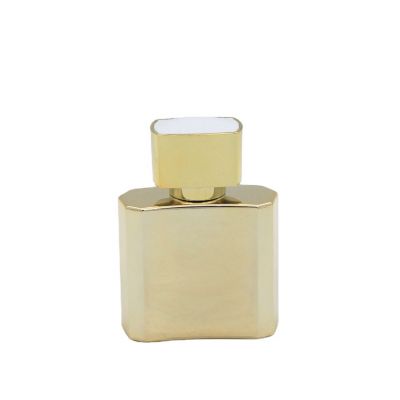 customizable new design empty 100ml luxury golden glass perfume mist spray bottle 