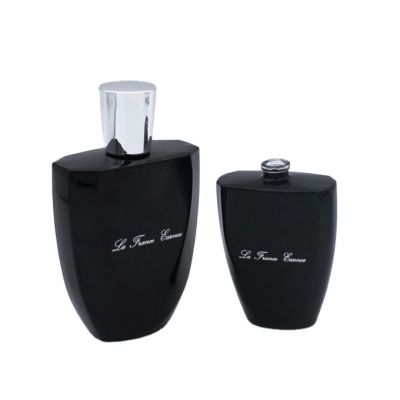 hot sale high quality 50ml 100ml black cosmetic perfume spray clear bottle glass 