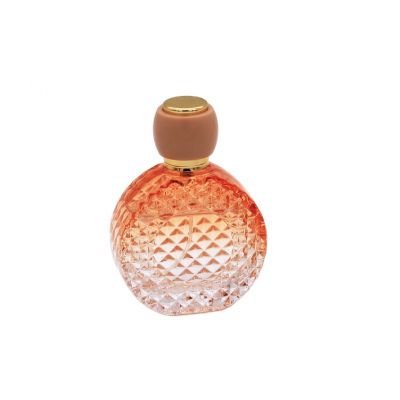 wholesale gradual coating luxury round shaped empty perfume 100ml glass spray bottle 