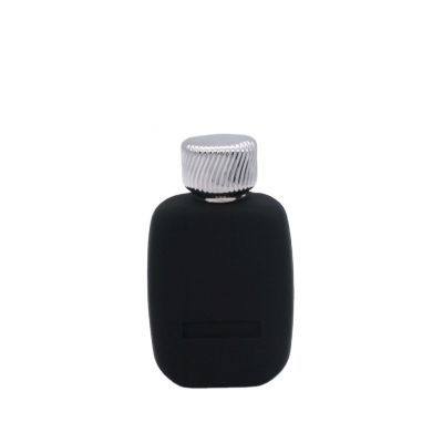 manufacturer design black empty cosmetic glass perfume bottles 100 ml with lid 