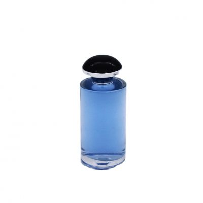 design 100ml empty cosmetic packaging clear glass perfume bottle with lid 