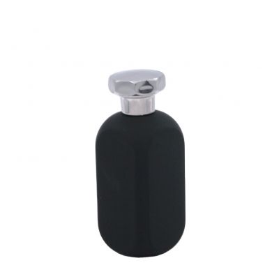 supplier design good quality empty black glass spray perfume bottle luxury 100ml 