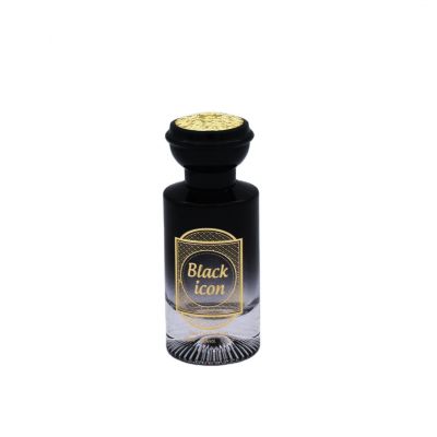 custom made screen printing black luxury cosmetic glass spray 50ml perfume bottle 