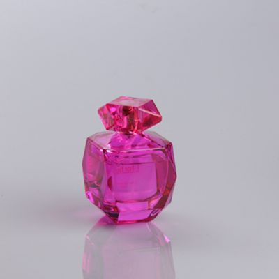 100ml pink color glass perfume bottle design for women 