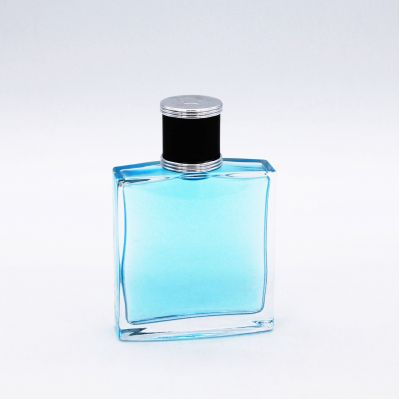 manufacturer 100ml clear square glass cosmetic container luxury perfume bottle 