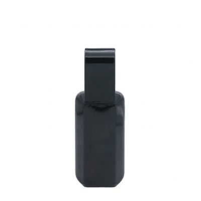 manufacture design 100ml all black empty fancy perfume glass cosmetic bottles with lid 