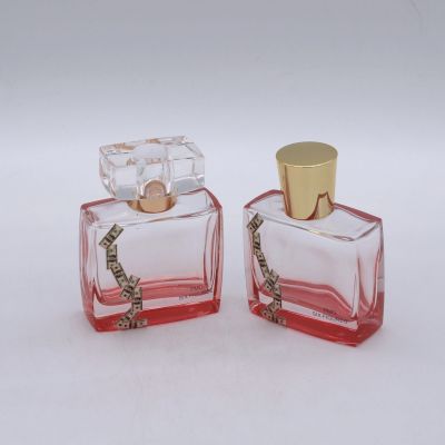 wholesale new style screen printing empty clear cosmetic perfume 50ml glass bottles 