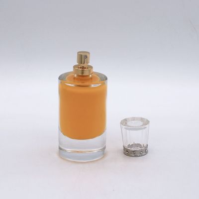 manufacturer yellow empty glass cosmetic container 18mm crimp neck luxury perfume bottle 