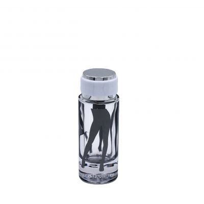 accept customized empty cylinder cosmetic packaging perfume spray glass bottle 100ml 