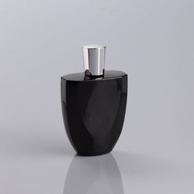 hot sale men solid black color glass perfume bottles 100ml 