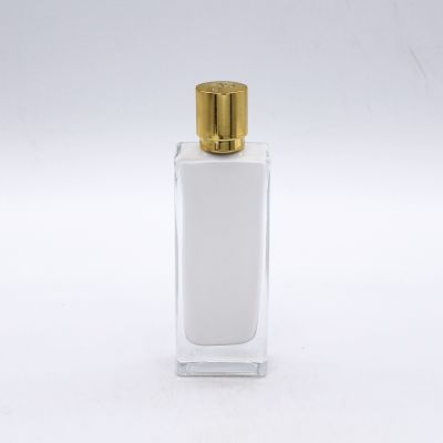 high quality painting coating inside glass cosmetic white perfume bottle for sale