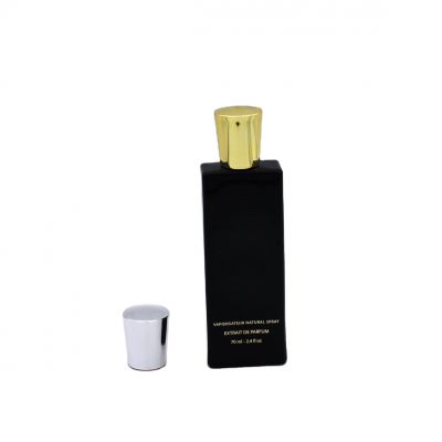 printing logo high-end black empty 70ml perfume cosmetic glass spray bottle for sale 