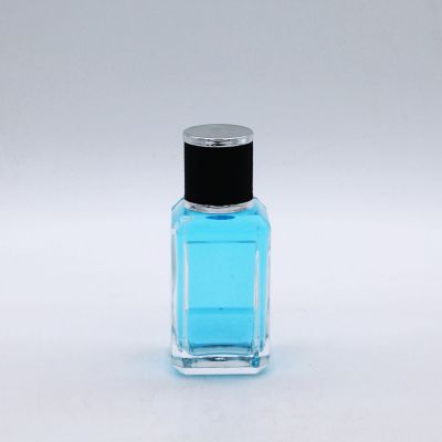 new style empty clear perfume glass bottle 50ml with perfume cap 