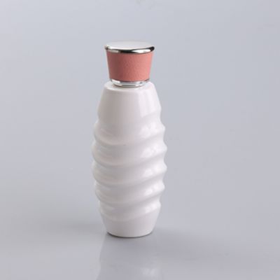 100ml new spiral white color glass bottles for perfumes 