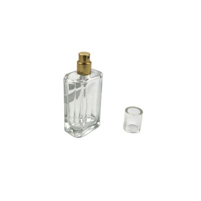 hot sale square shape clear empty 50ml perfume glass bottle 