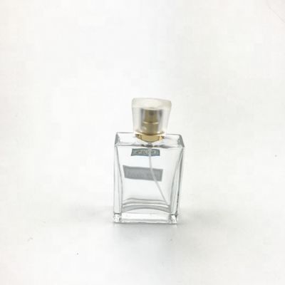 hot sale clear glass perfume bottle 50ml with clear cap