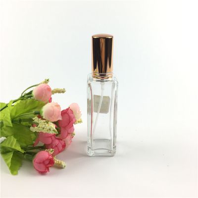 popular 50ml empty glass rectangle perfume bottle with gold aluminium cap